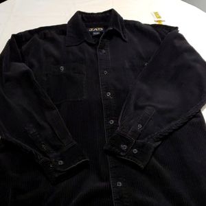 Men's Black Corduroy shirt/jacket large